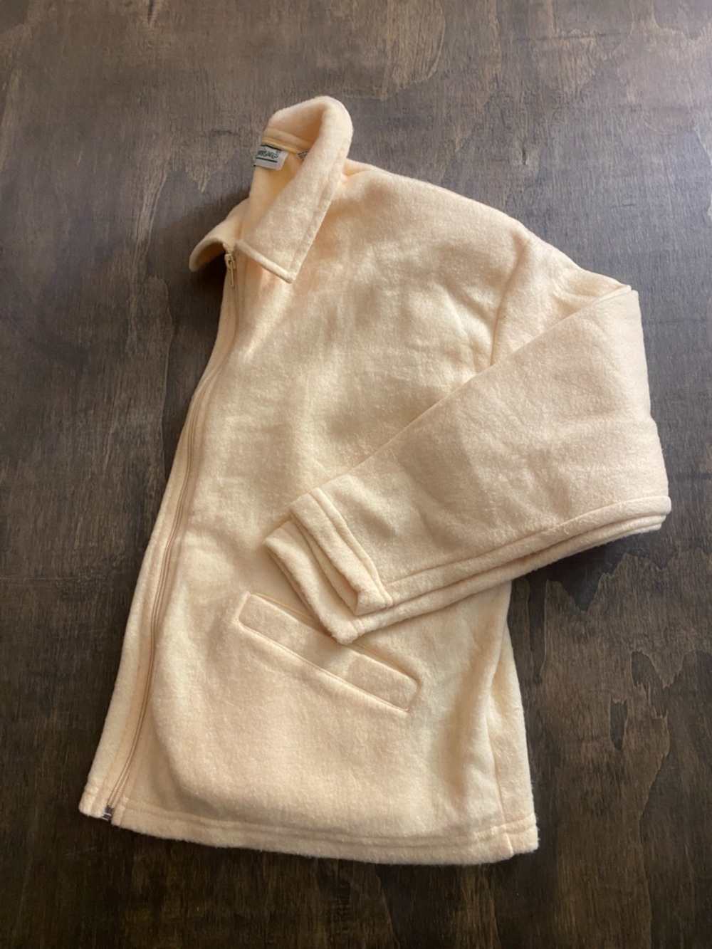 Vintage ShenanigansButter Yellow Zip-Up Fleece Jacket